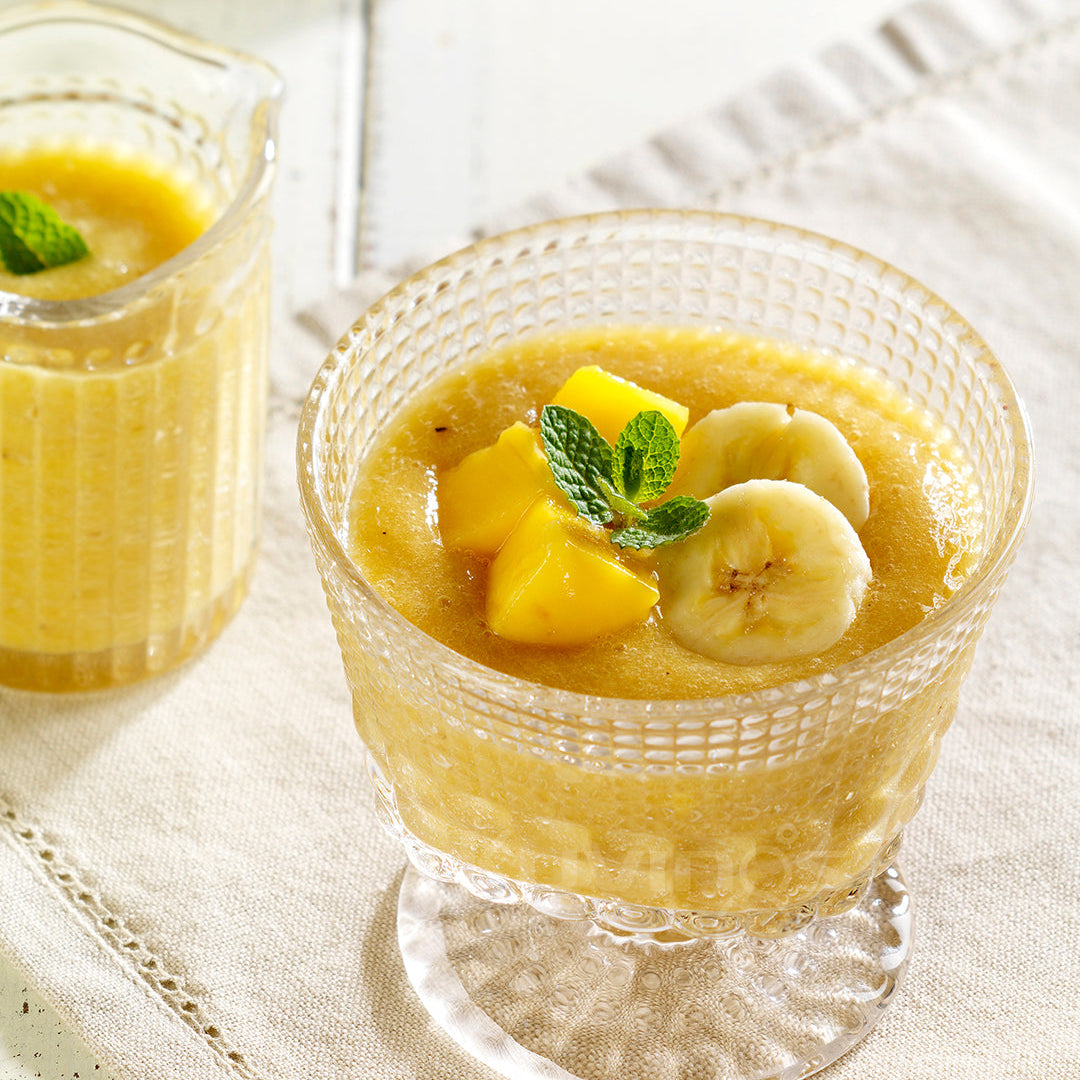 Xoài và chuối xay nhuyễn