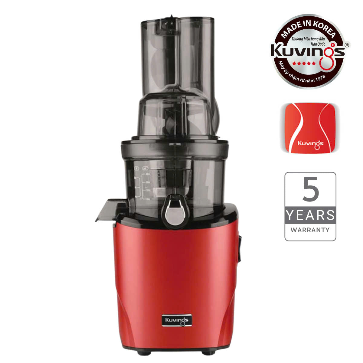Kuvings Whole Slow Juicerクビンス EVO800　レッド Kuvings 2025年も人気モデルの低速ジューサー! クビンス スロー
